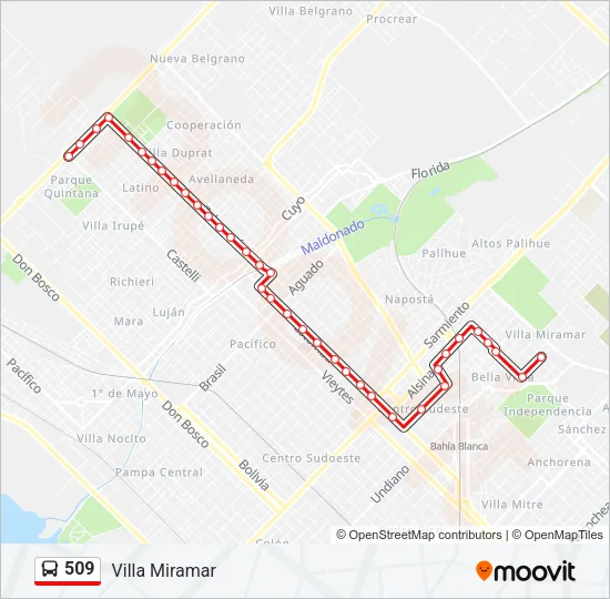 509 Bus Line Map