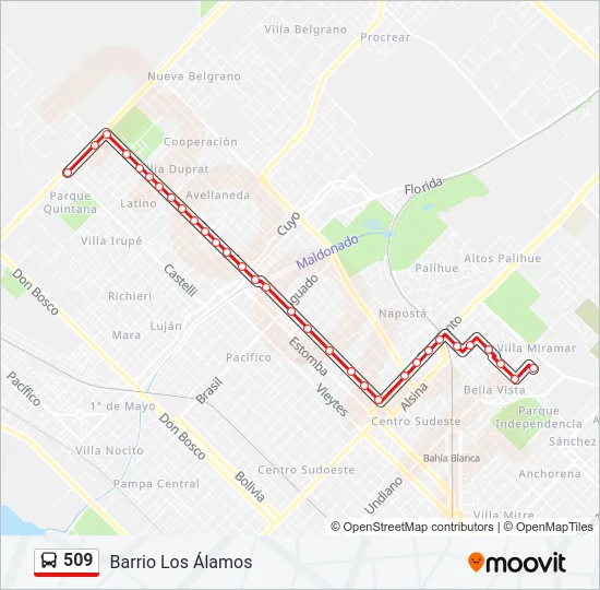 509 Bus Line Map