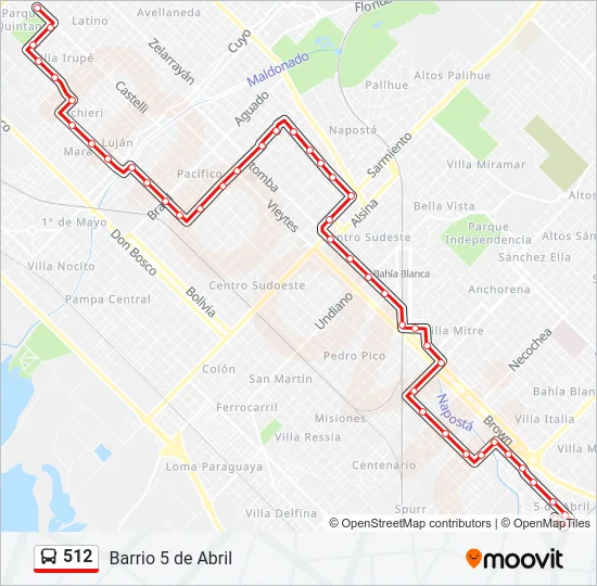 512 Bus Line Map