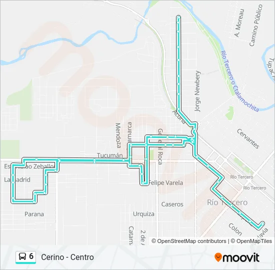 6 Bus Line Map