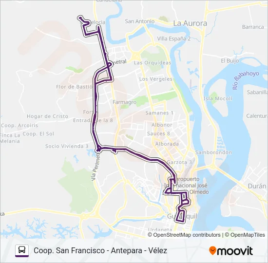 RUTA 72 Bus Line Map