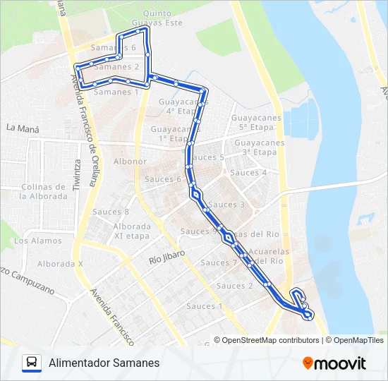 T2 RA09 Bus Line Map