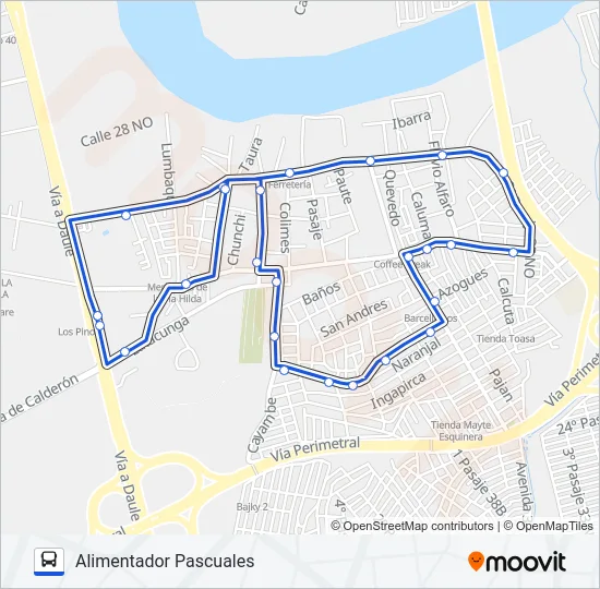 T3 RA02 Bus Line Map