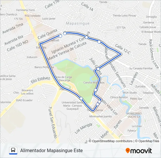 T3 RA05 Bus Line Map