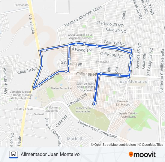 Mapa de T3 RA07 de autobús