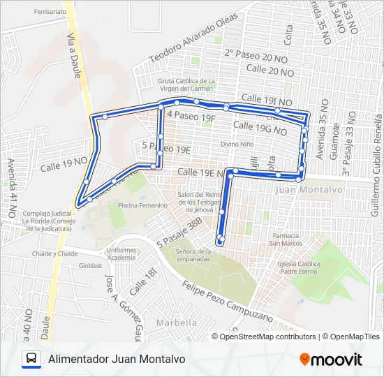 T3 RA07 Bus Line Map
