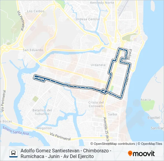 RUTA 45 Bus Line Map