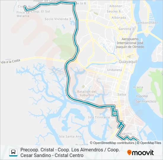 RUTA 156 Bus Line Map
