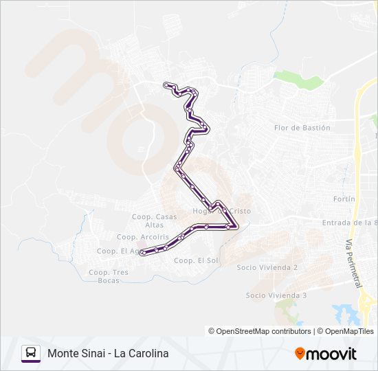 EX04 bus Line Map