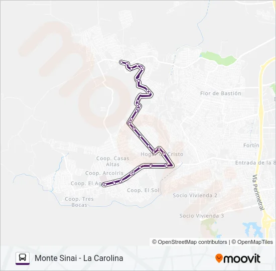 EX04 Bus Line Map