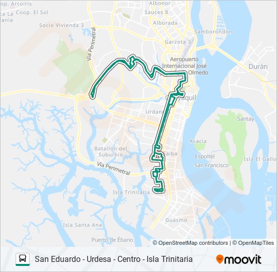 Mapa de RUTA 42 de autobús