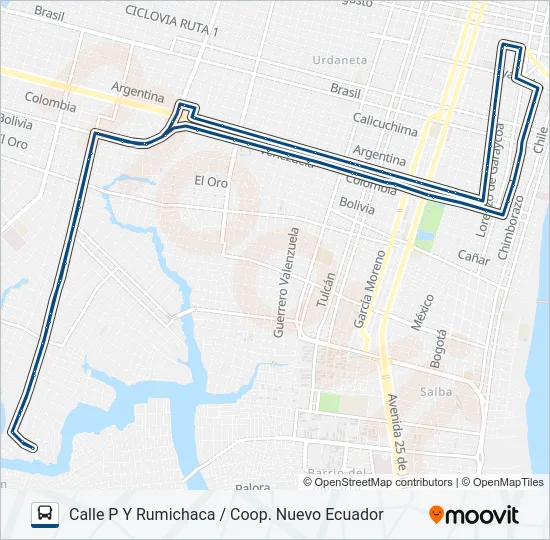 RUTA 44 Bus Line Map