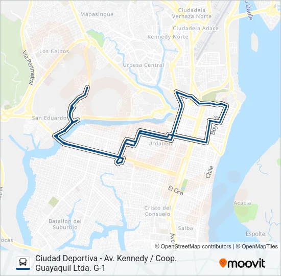 RUTA 2 Bus Line Map
