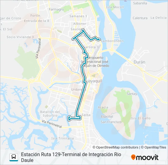 RUTA 129 Bus Line Map