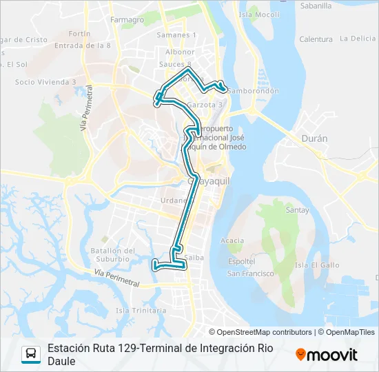 RUTA 129 Bus Line Map