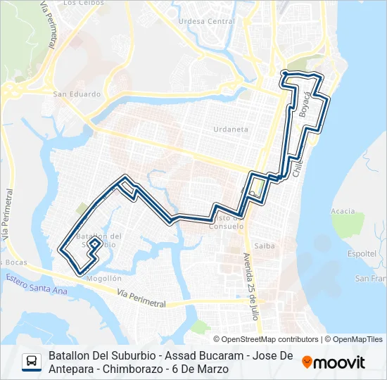 RUTA C1B Bus Line Map