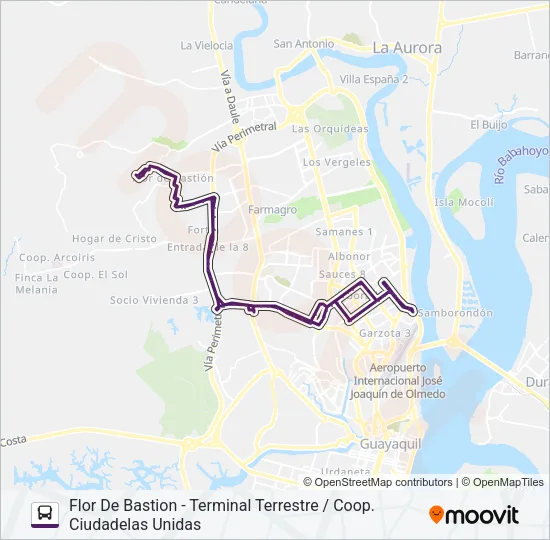 RUTA 114 Bus Line Map