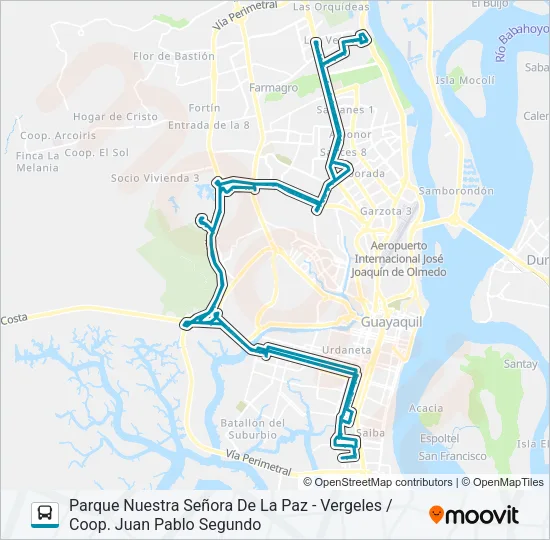 RUTA 76 Bus Line Map