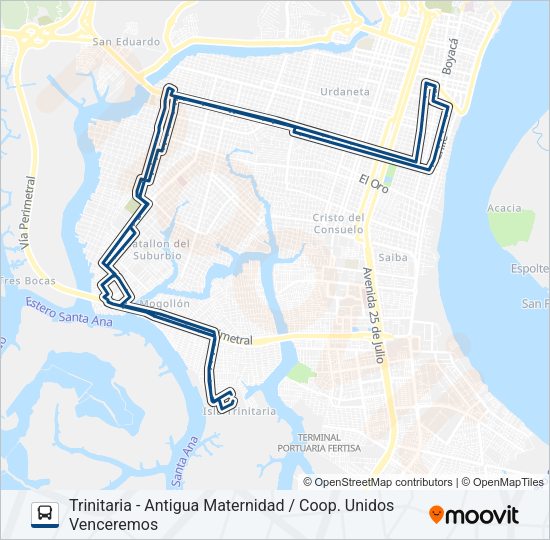 Mapa de RUTA 20 de autobús