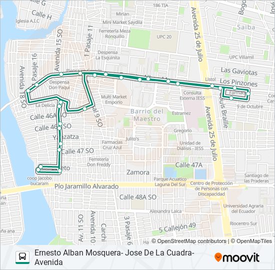 EX03 bus Line Map