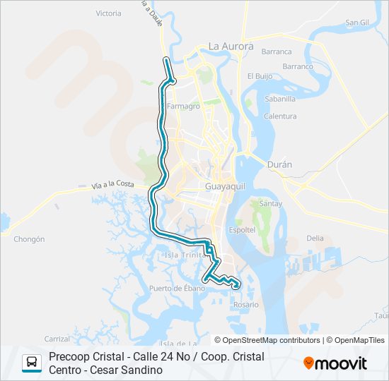 RUTA 103 bus Line Map