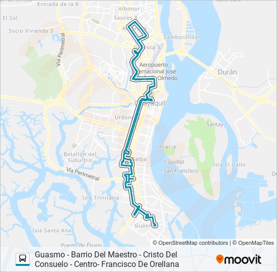 Mapa de RUTA 62 de autobús