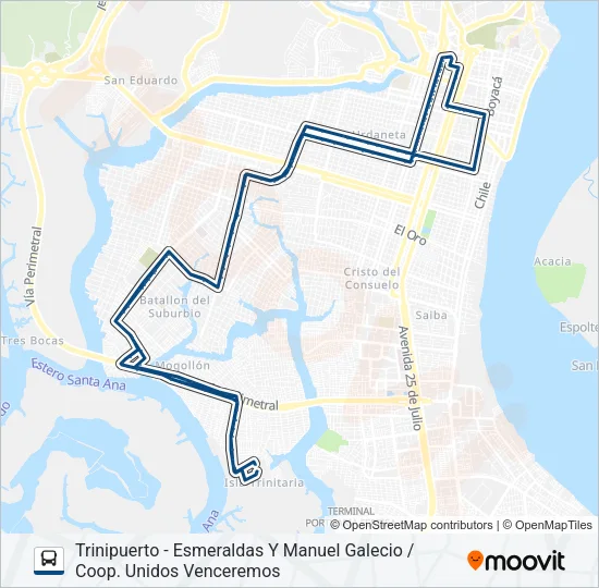 RUTA 4 Bus Line Map