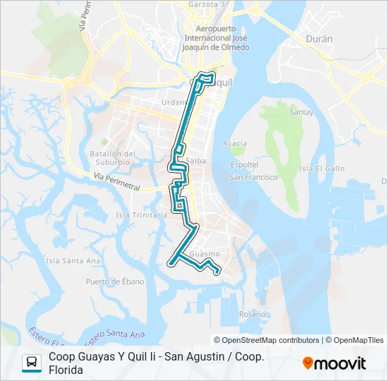 RUTA 155 Bus Line Map