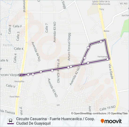 EX01 Bus Line Map
