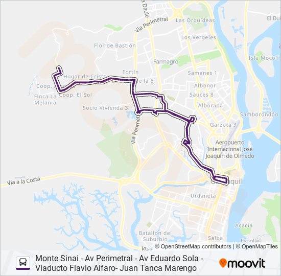 Mapa de RUTA 112 de autobús