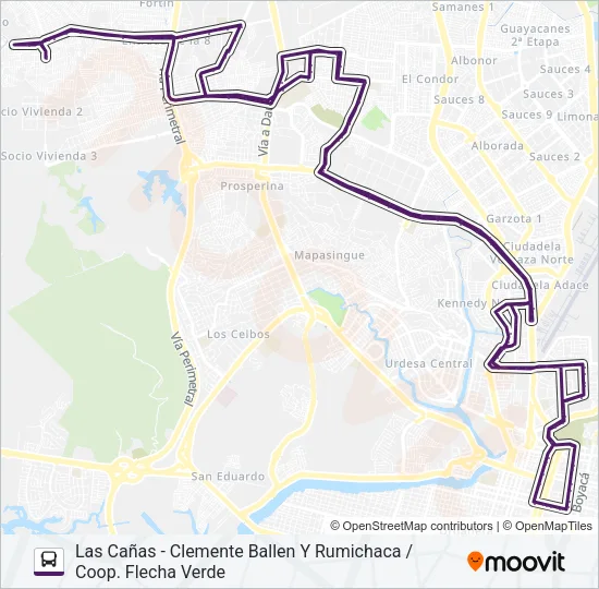 RUTA 116 Bus Line Map