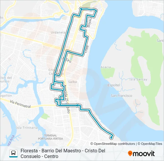 RUTA 135 Bus Line Map