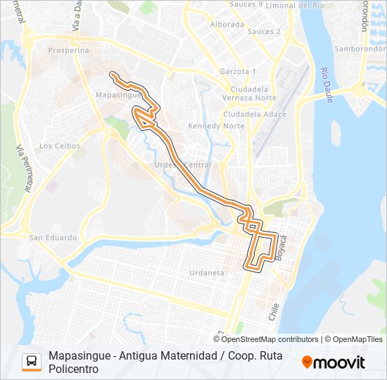 RUTA 108 bus Line Map