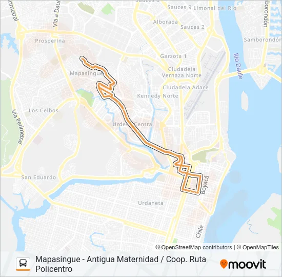 RUTA 108 Bus Line Map