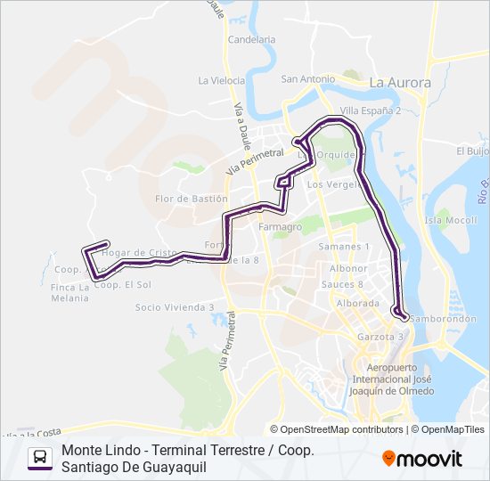 RUTA 154 bus Line Map