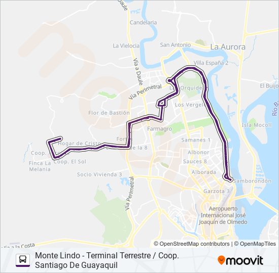 RUTA 154 bus Line Map