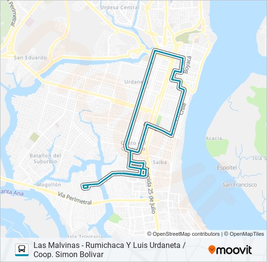 Mapa de RUTA 137 de autobús