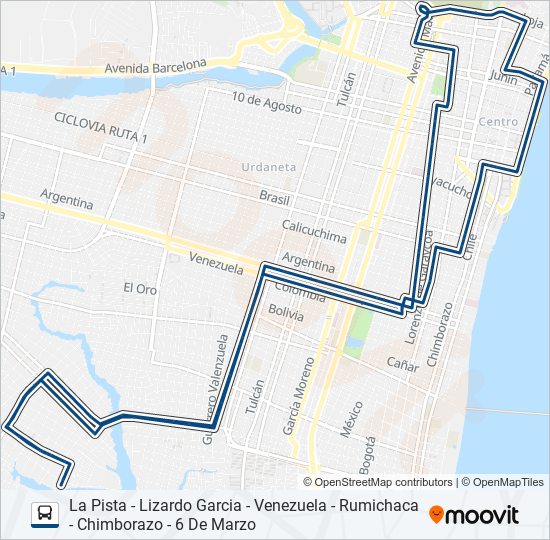 Mapa de RUTA C1C de autobús