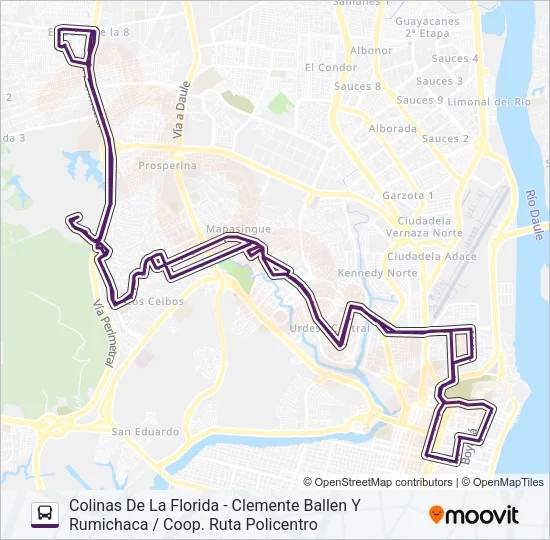 RUTA 52 Bus Line Map