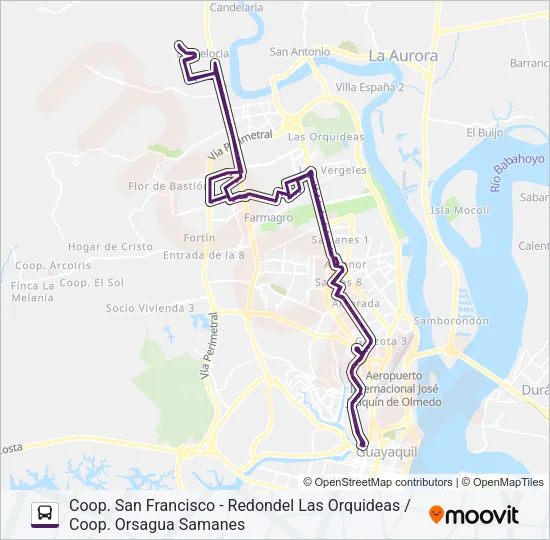 RUTA 143 Bus Line Map