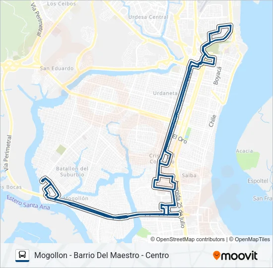 RUTA 119 Bus Line Map