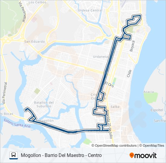 Mapa de RUTA 119 de autobús