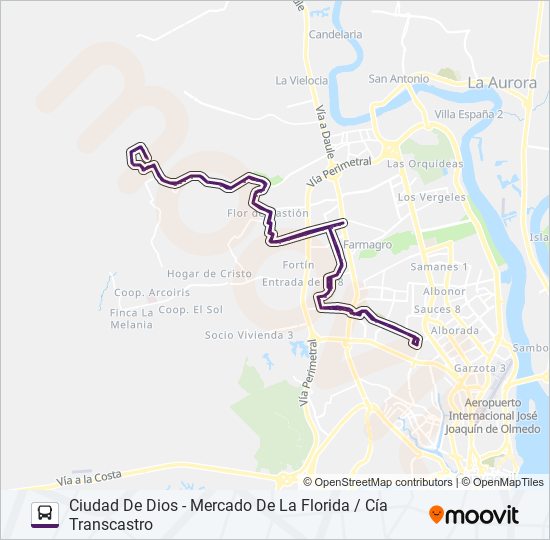 Mapa de RUTA 161 de autobús