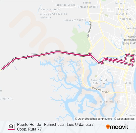 Mapa de RUTA 61 de autobús