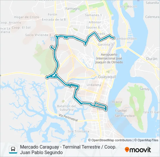 RUTA 121 Bus Line Map