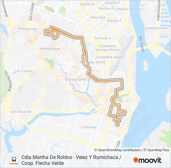 RUTA 55 bus Line Map