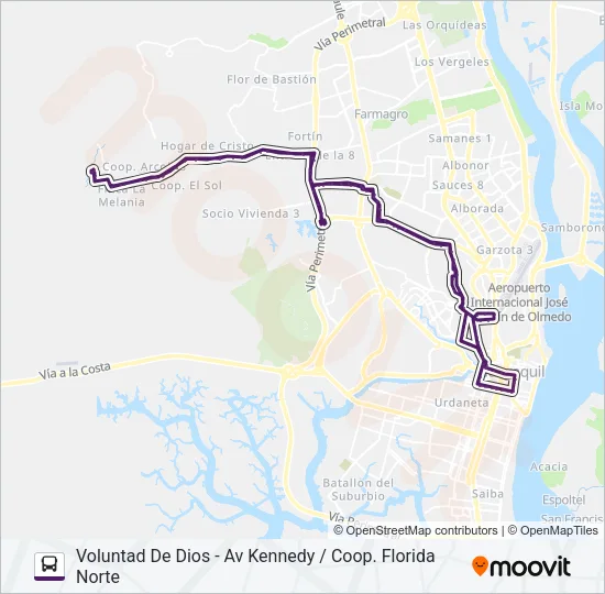 RUTA 123 Bus Line Map