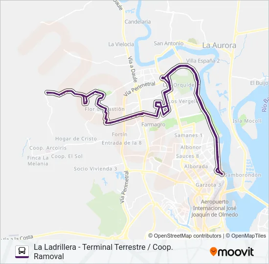 RUTA 70 Bus Line Map