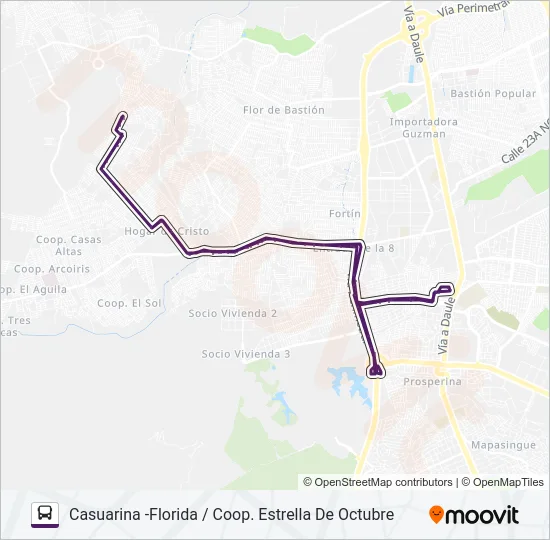 RUTA 134 Bus Line Map