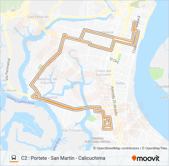 RUTA 77 Bus Line Map